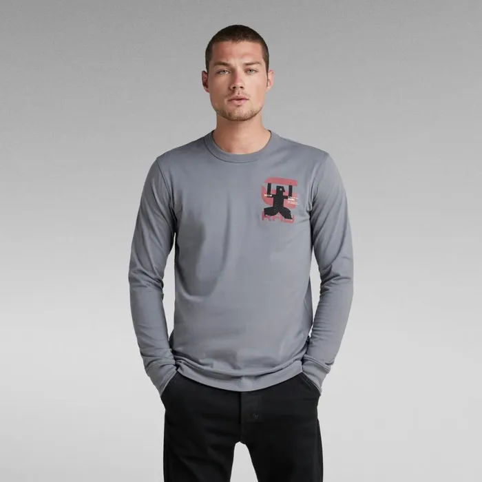 TShirts and Polos Men GStar RAW Back Graphic TShirt Granite