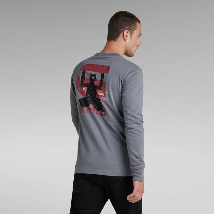 TShirts and Polos Men GStar RAW Back Graphic TShirt Granite