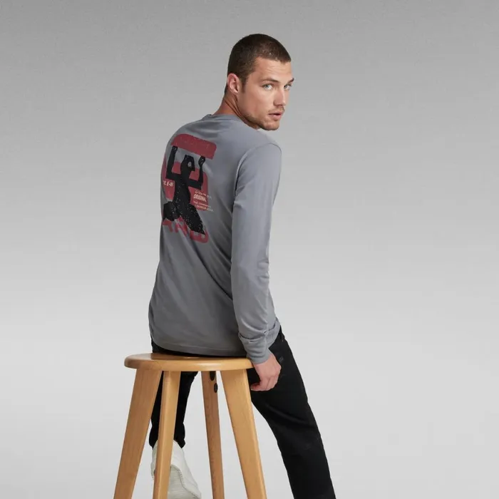 TShirts and Polos Men GStar RAW Back Graphic TShirt Granite