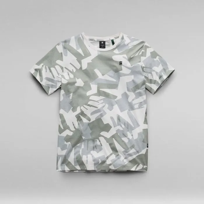 TShirts and Polos Men GStar RAW Camo Allover TShirt Nimbus Cloud Peacehand