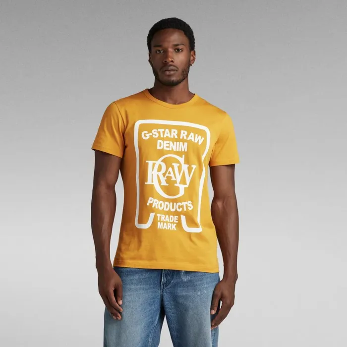 TShirts and Polos Men GStar RAW Graphic STM 5 TShirt Dull Yellow