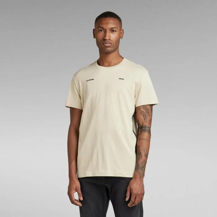 TShirts and Polos Men GStar RAW Logo Tape TShirt Brown Rice