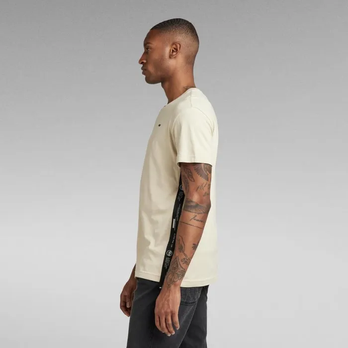 TShirts and Polos Men GStar RAW Logo Tape TShirt Brown Rice