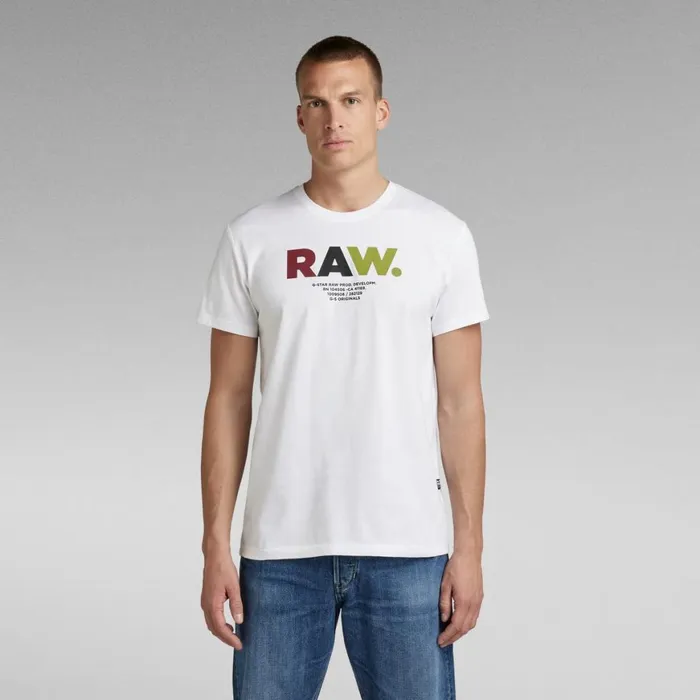 TShirts and Polos Men GStar RAW Multi Colored RAW TShirt White