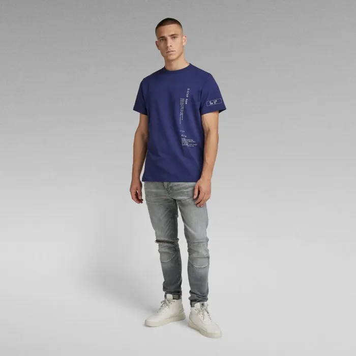TShirts and Polos Men GStar RAW Multi Graphic Loose TShirt Ballpen Blue