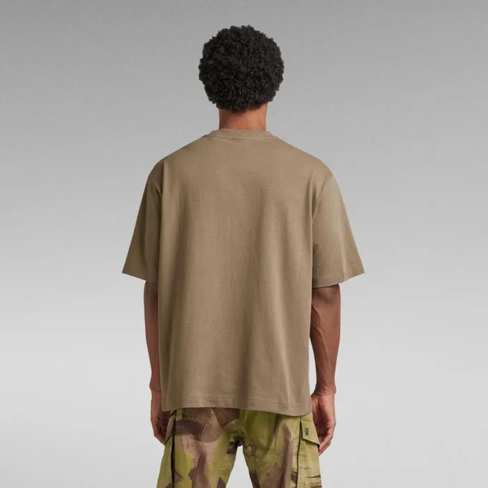 TShirts and Polos Men GStar RAW Oversized Boxy TShirt Chest Pocket Deep Walnut