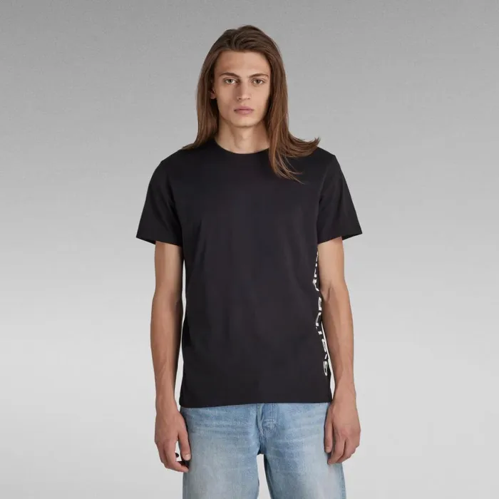 TShirts and Polos Men GStar RAW Side Logo TShirt Dark Black