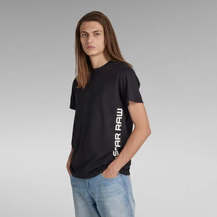 TShirts and Polos Men GStar RAW Side Logo TShirt Dark Black