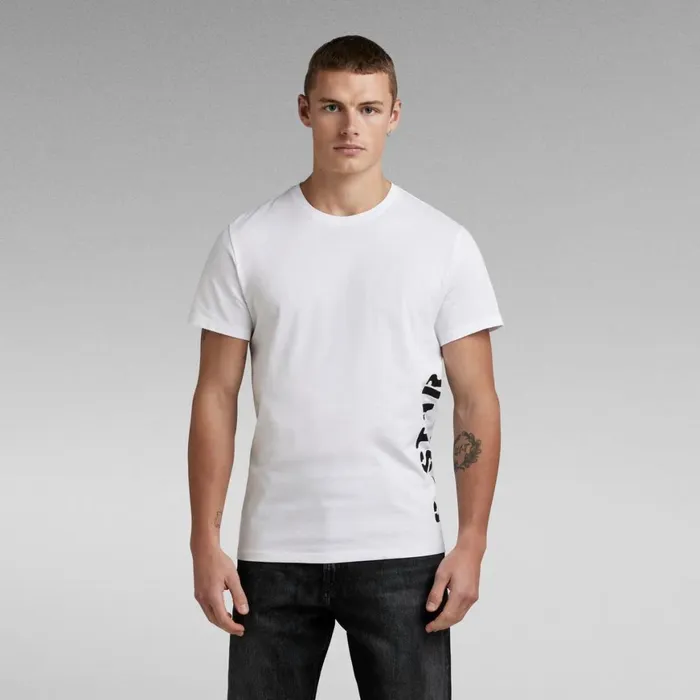 TShirts and Polos Men GStar RAW Side Stencil TShirt White