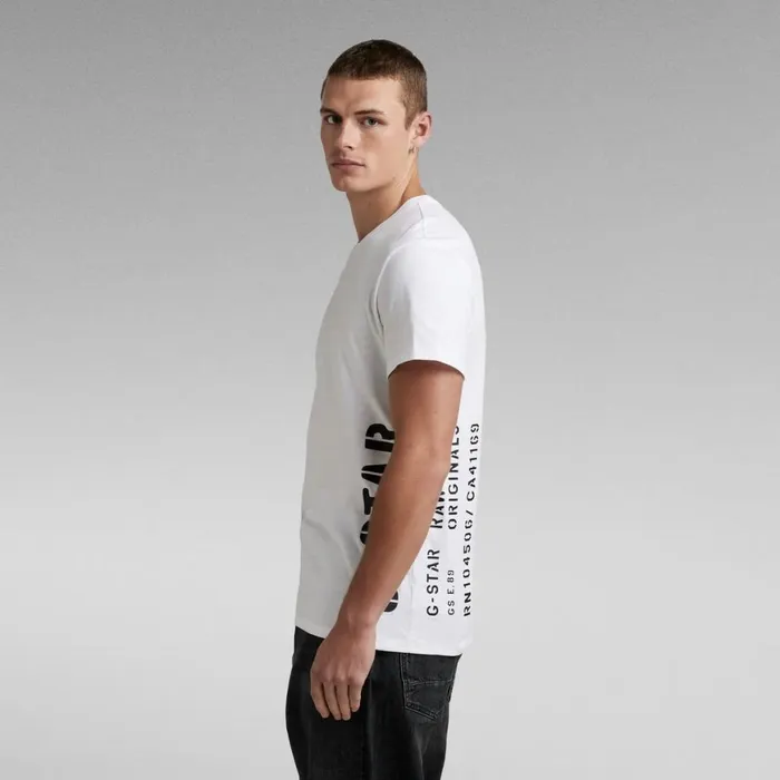TShirts and Polos Men GStar RAW Side Stencil TShirt White