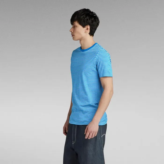 TShirts and Polos Men GStar RAW Stripe Slim TShirt Lakelapis Blue Stripe