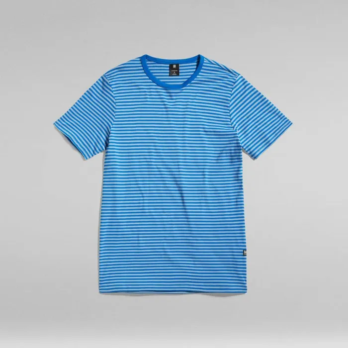 TShirts and Polos Men GStar RAW Stripe Slim TShirt Lakelapis Blue Stripe