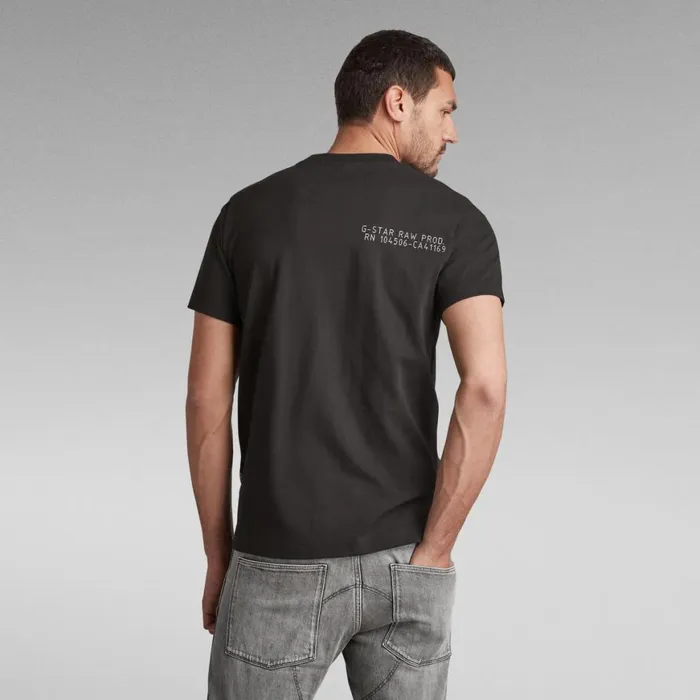 TShirts and Polos Men GStar RAW Text TShirt Dark Black