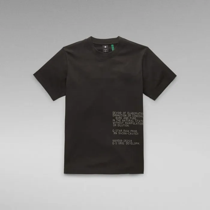 TShirts and Polos Men GStar RAW Text TShirt Dark Black