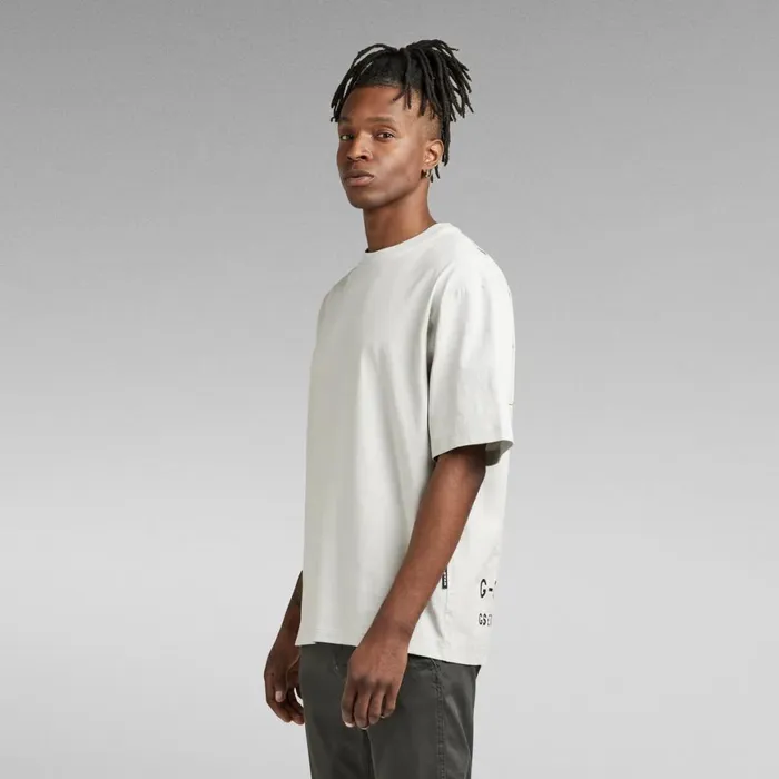 TShirts and Polos Men GStar RAW Utility Mix Boxy TShirt Cool Grey