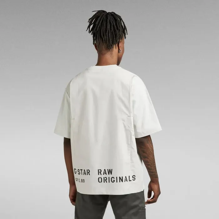 TShirts and Polos Men GStar RAW Utility Mix Boxy TShirt Cool Grey