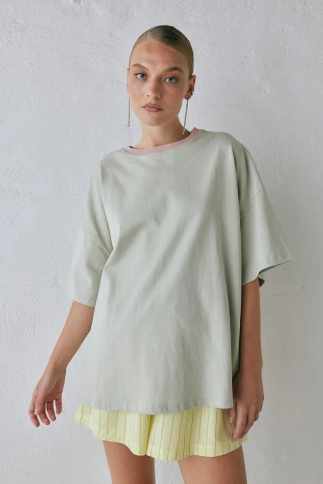 TShirts Women VRG GRL Willow Tee Oyster TShirts Women VRG GRL Willow Tee Oyster