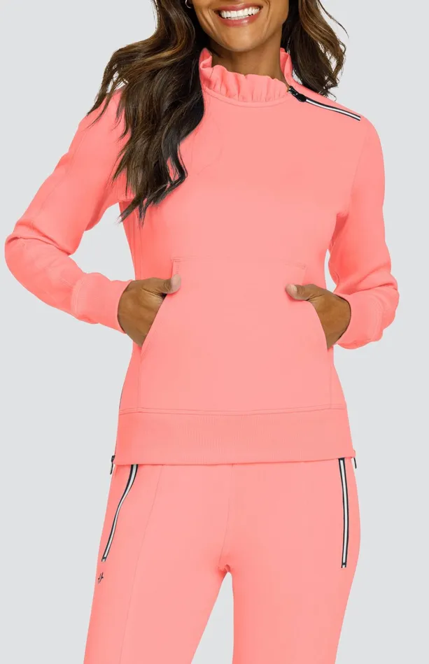 Tail Activewear Condoleezza Neon Melon Punch Pullover Women Long Sleeve
