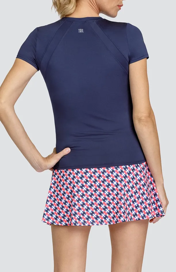 Tail Activewear Delphi Top 8211 Navy Blue Women Short Sleeve