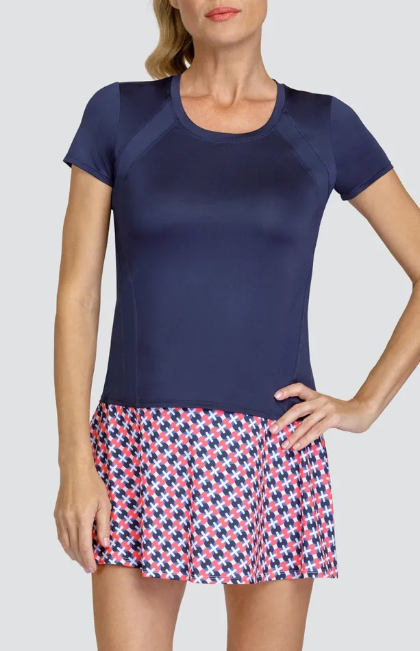 Tail Activewear Delphi Top 8211 Navy Blue Women Short Sleeve