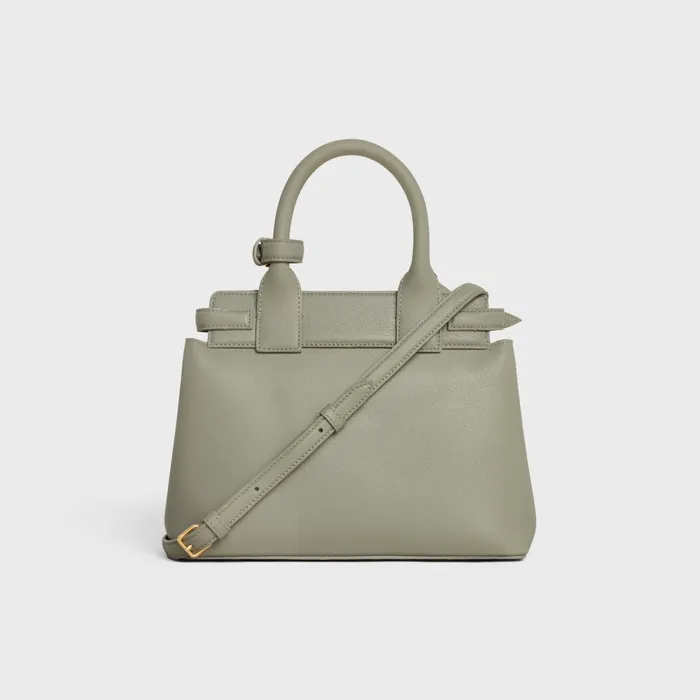 Teen Celine Conti Bag In Supple Calfskin Green Clay Women CELINE CONTI Teen Celine Conti Bag In Supple Calfskin Green Clay Women CELINE CONTI