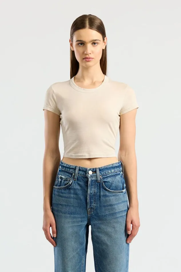Tees Women COTTON CITIZEN Standard Baby Tee Vintage Oatmeal