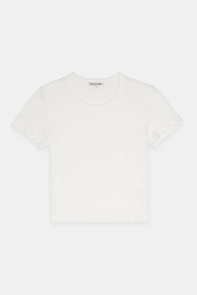 Tees Women COTTON CITIZEN Standard Baby Tee White Tees Women COTTON CITIZEN Standard Baby Tee White