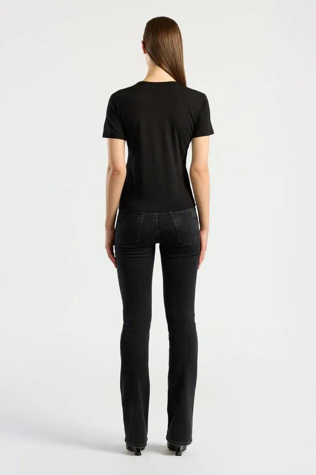 Tees Women COTTON CITIZEN Standard VNeck Tee Jet Black Tees Women COTTON CITIZEN Standard VNeck Tee Jet Black