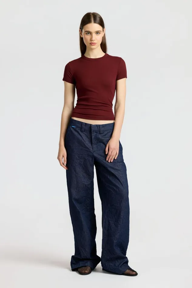 Tees Women COTTON CITIZEN Verona Tee Red Wine Tees Women COTTON CITIZEN Verona Tee Red Wine