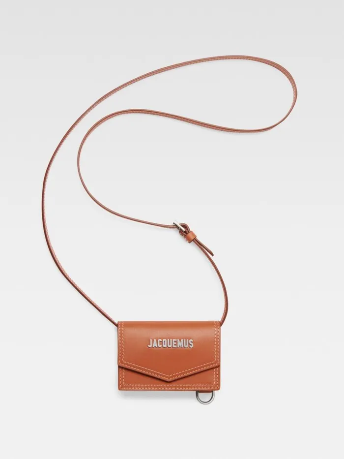 The Azur Cardholder Light Brown WomenMen JACQUEMUS Small Leather Goods