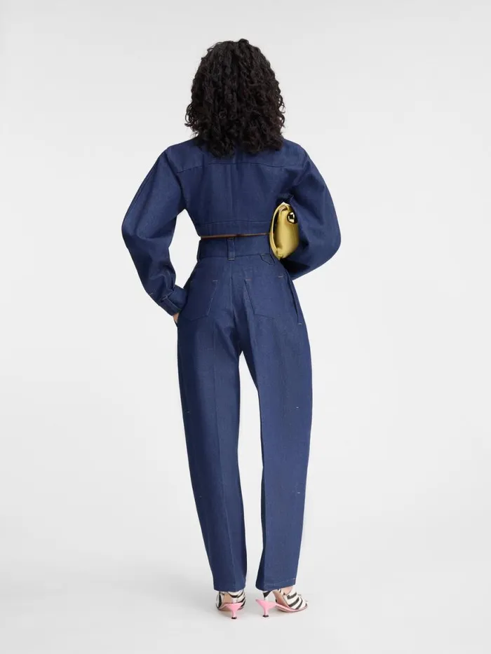The Cabrio Denim DeNmes Jacket Navy Women JACQUEMUS Coats and Jackets The Cabrio Denim DeNmes Jacket Navy Women JACQUEMUS Coats and Jackets