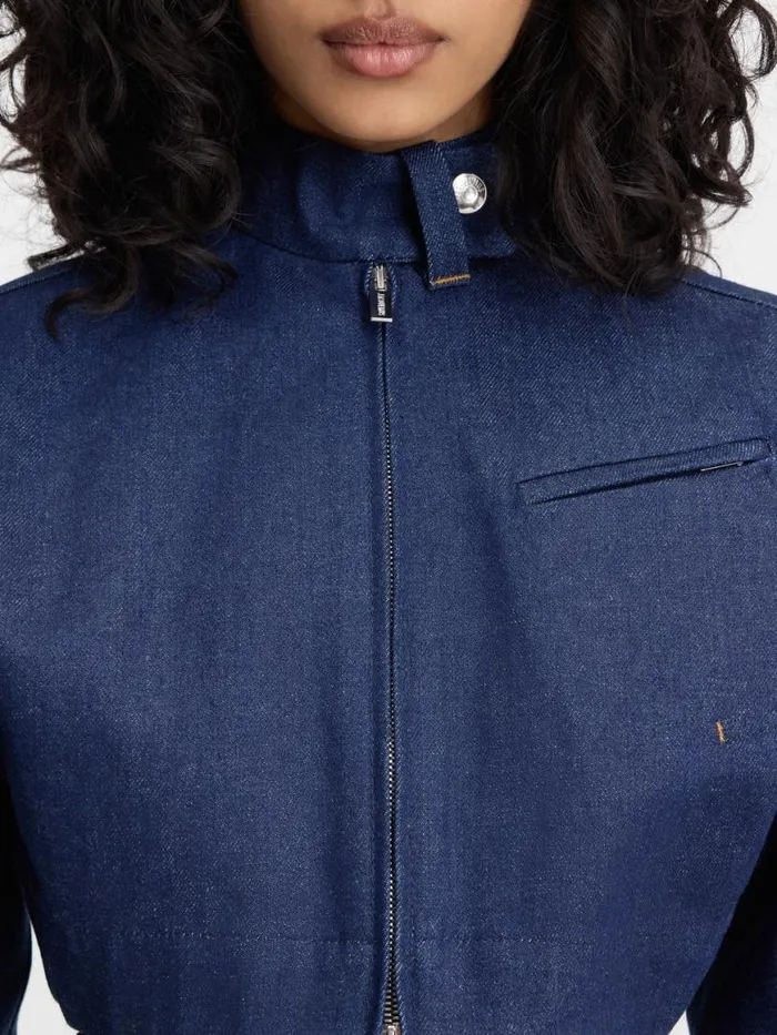 The Cabrio Denim DeNmes Jacket Navy Women JACQUEMUS Coats and Jackets The Cabrio Denim DeNmes Jacket Navy Women JACQUEMUS Coats and Jackets