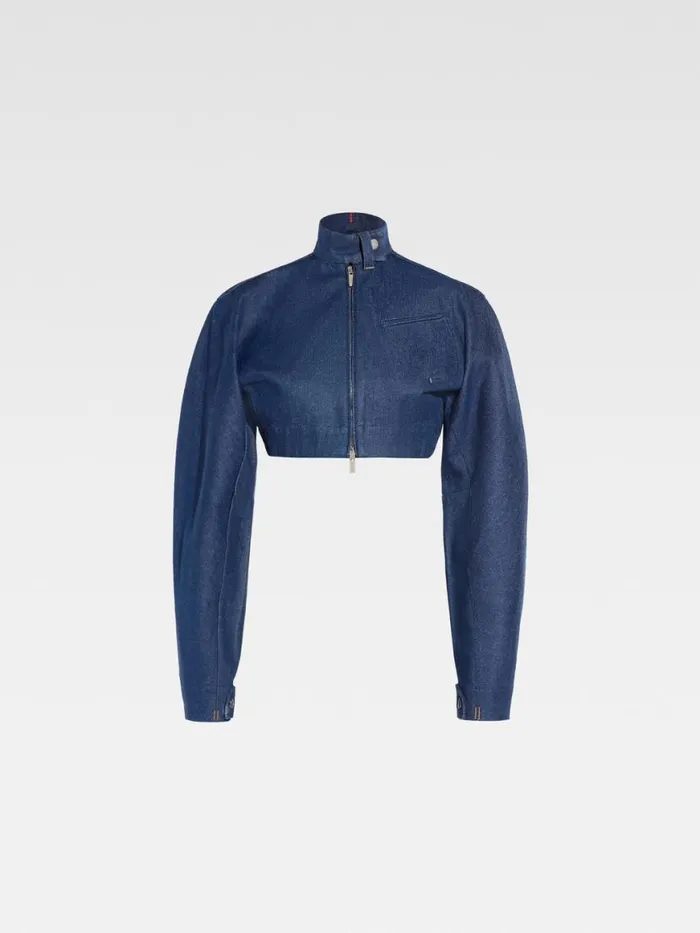 The Cabrio Denim DeNmes Jacket Navy Women JACQUEMUS Coats and Jackets The Cabrio Denim DeNmes Jacket Navy Women JACQUEMUS Coats and Jackets