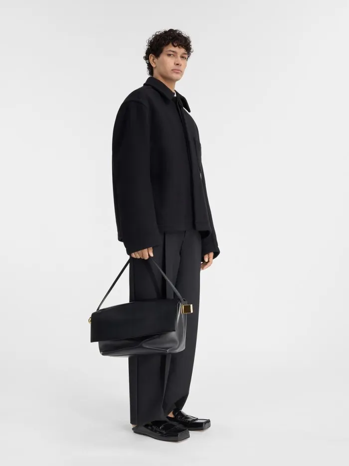 The Cropped Coat Black Men JACQUEMUS Coats and Jackets The Cropped Coat Black Men JACQUEMUS Coats and Jackets