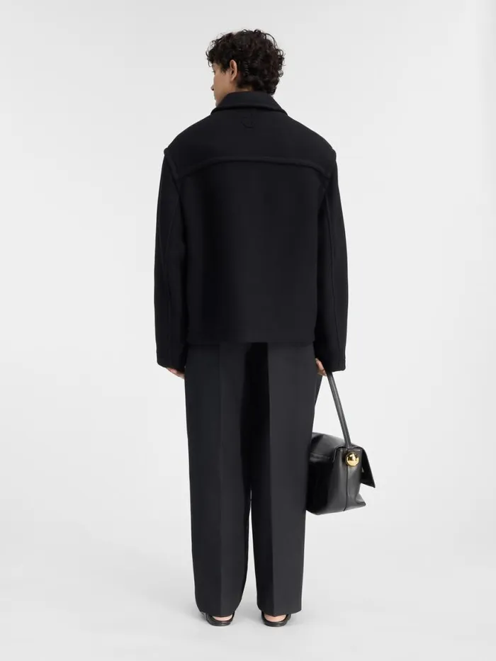 The Cropped Coat Black Men JACQUEMUS Coats and Jackets The Cropped Coat Black Men JACQUEMUS Coats and Jackets