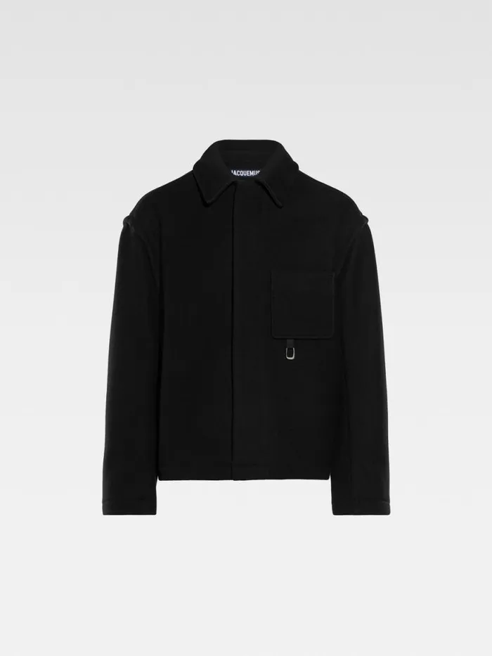 The Cropped Coat Black Men JACQUEMUS Coats and Jackets The Cropped Coat Black Men JACQUEMUS Coats and Jackets