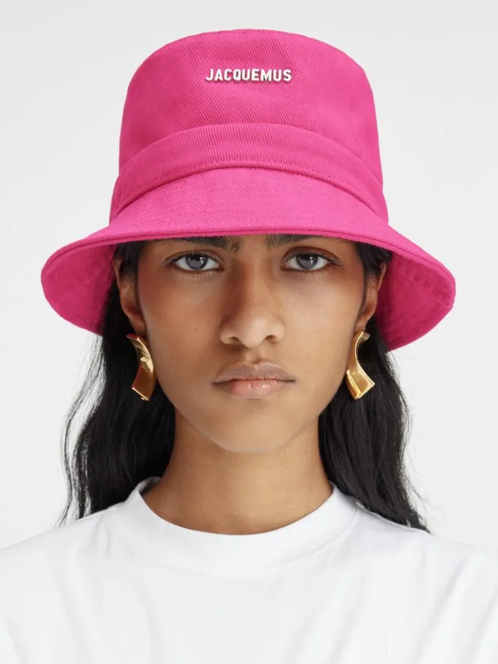 The Gadjo Bucket Hat Pink WomenMen JACQUEMUS Hats The Gadjo Bucket Hat Pink WomenMen JACQUEMUS Hats