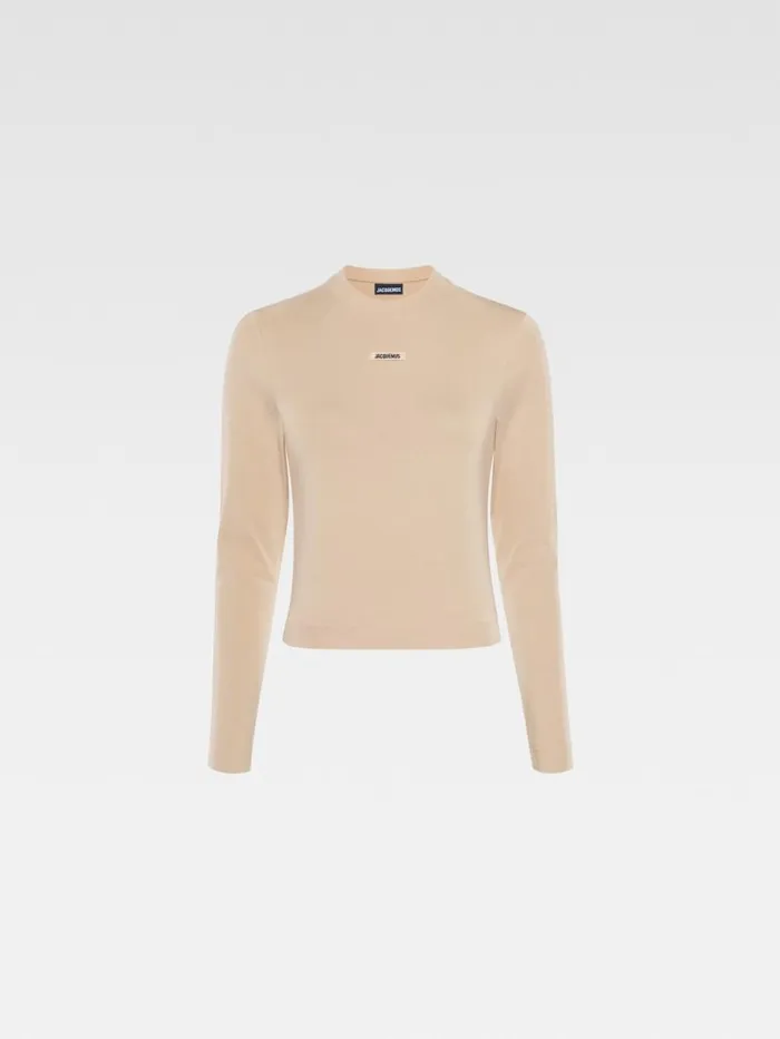 The Gros Grain Longsleeve Tshirt Beige Women JACQUEMUS Tshirts The Gros Grain Longsleeve Tshirt Beige Women JACQUEMUS Tshirts