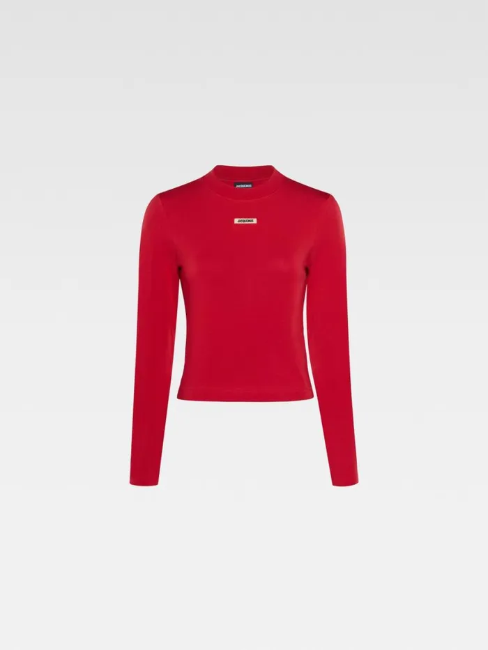 The Gros Grain Longsleeve Tshirt Dark Red Women JACQUEMUS Tshirts The Gros Grain Longsleeve Tshirt Dark Red Women JACQUEMUS Tshirts