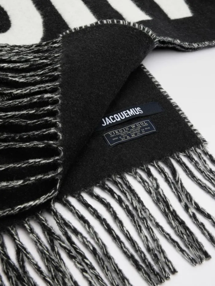 The Jacquemus Scarf Black WomenMen JACQUEMUS Scarves Beanies and Gloves The Jacquemus Scarf Black WomenMen JACQUEMUS Scarves Beanies and Gloves