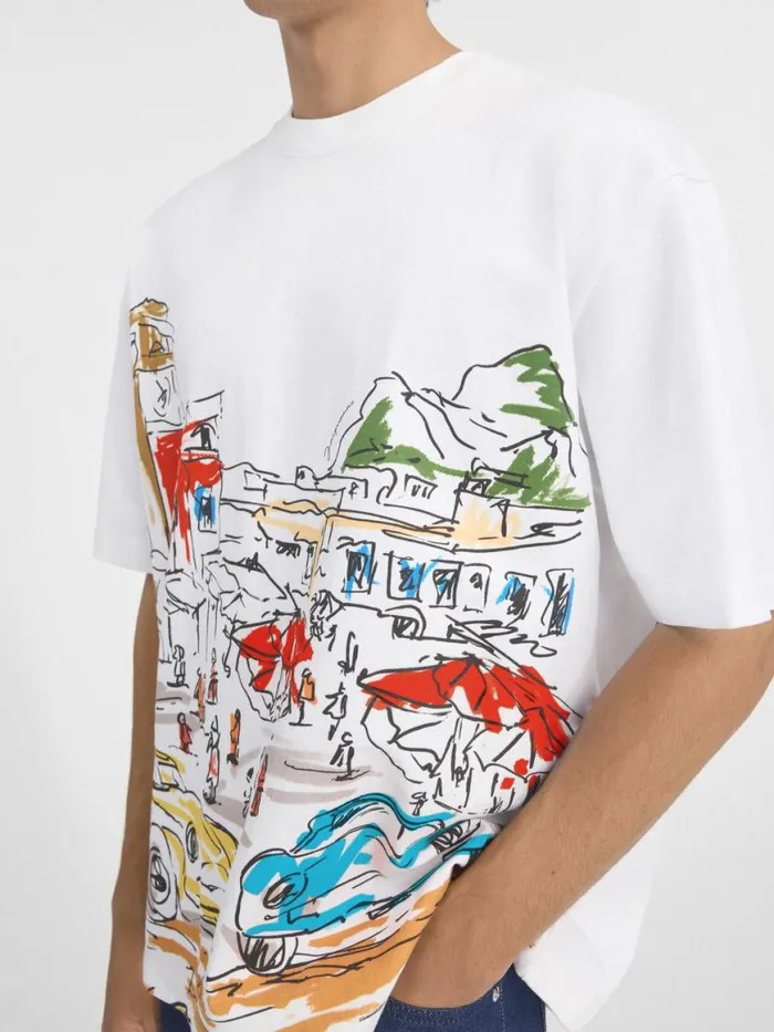 The Largo Tshirt Print Capri Cars White Men JACQUEMUS Tshirts The Largo Tshirt Print Capri Cars White Men JACQUEMUS Tshirts