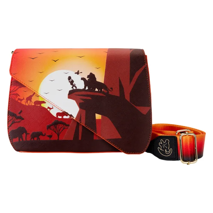 The Lion King 30th Anniversary Pride Rock Silhouette Crossbody Bag Unisex Loungefly Bags and Wallets The Lion King 30th Anniversary Pride Rock Silhouette Crossbody Bag Unisex Loungefly Bags and Wallets