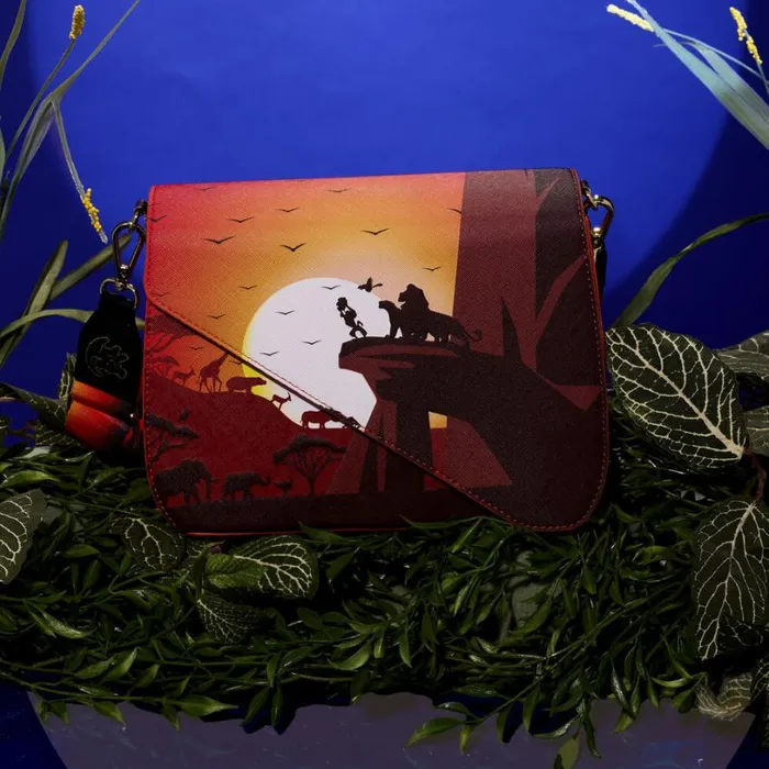 The Lion King 30th Anniversary Pride Rock Silhouette Crossbody Bag Unisex Loungefly Bags and Wallets The Lion King 30th Anniversary Pride Rock Silhouette Crossbody Bag Unisex Loungefly Bags and Wallets