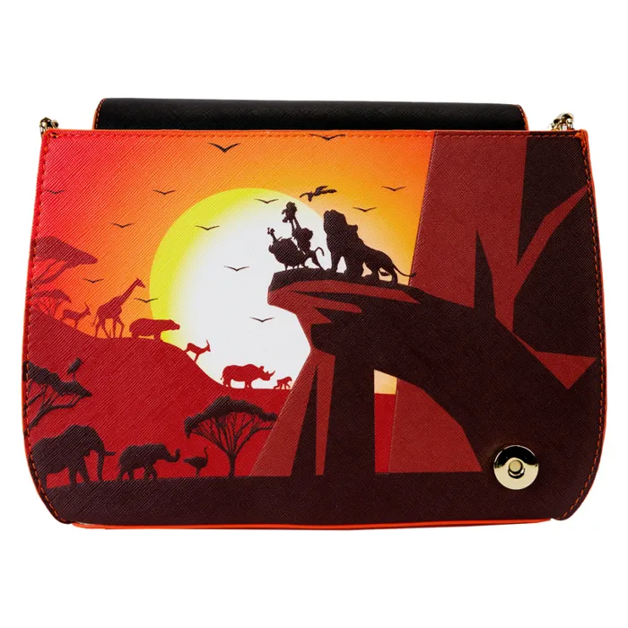 The Lion King 30th Anniversary Pride Rock Silhouette Crossbody Bag Unisex Loungefly Bags and Wallets The Lion King 30th Anniversary Pride Rock Silhouette Crossbody Bag Unisex Loungefly Bags and Wallets