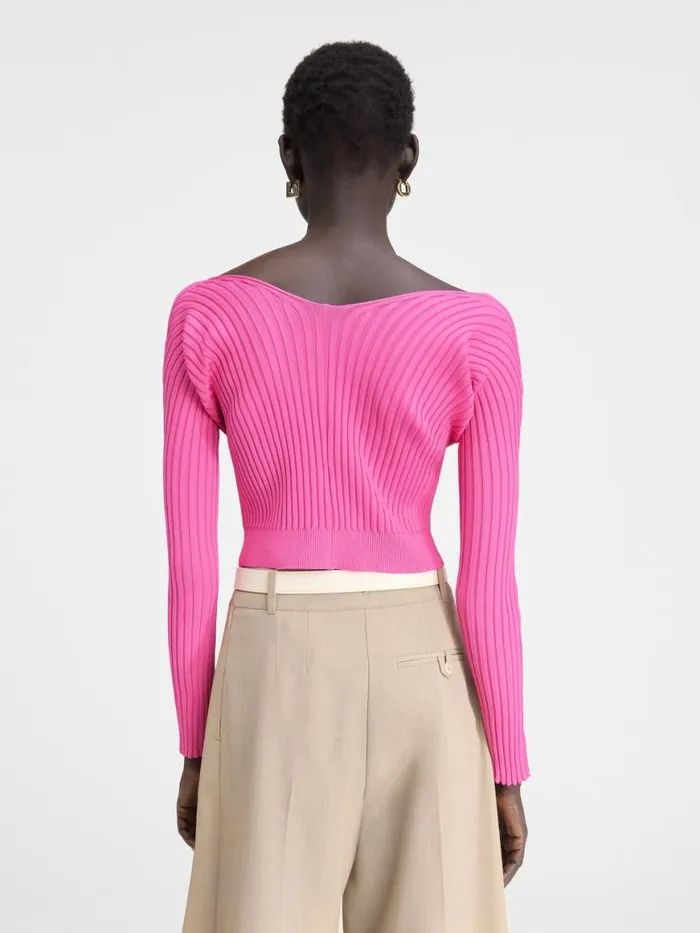The Long Pral Knit Neon Pink Women JACQUEMUS Knits The Long Pral Knit Neon Pink Women JACQUEMUS Knits