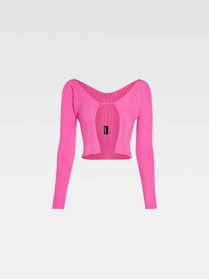 The Long Pral Knit Neon Pink Women JACQUEMUS Knits The Long Pral Knit Neon Pink Women JACQUEMUS Knits