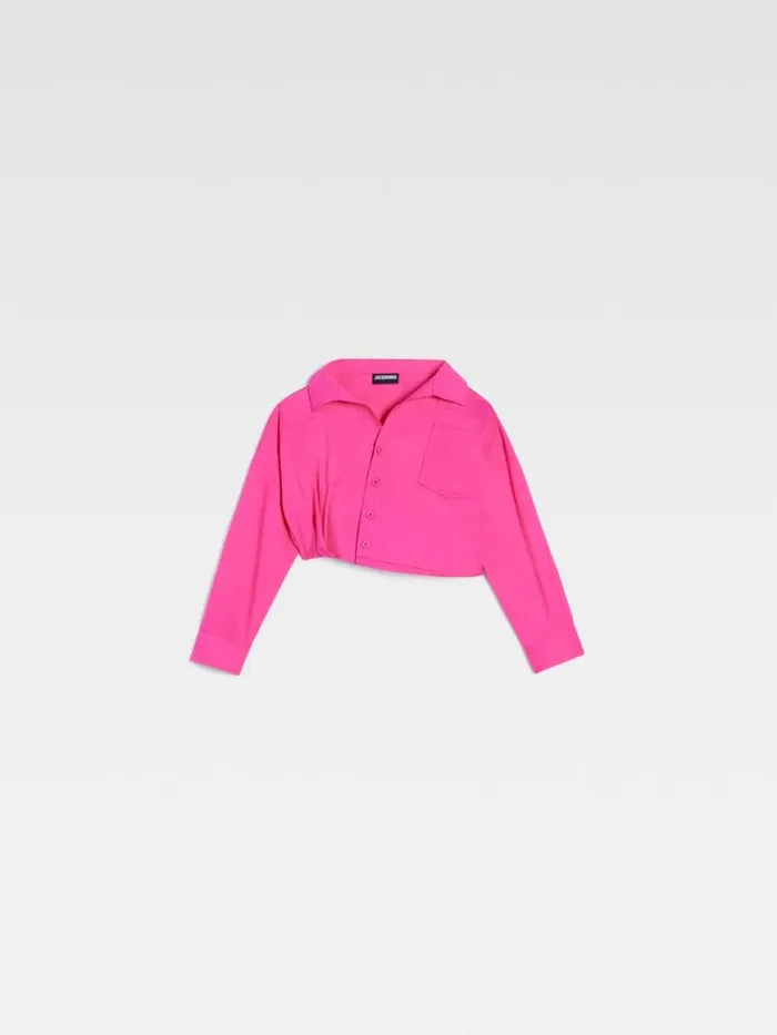 The Mejean Kids039 Shirt Neon Pink WomenMen JACQUEMUS Tops The Mejean Kids039 Shirt Neon Pink WomenMen JACQUEMUS Tops