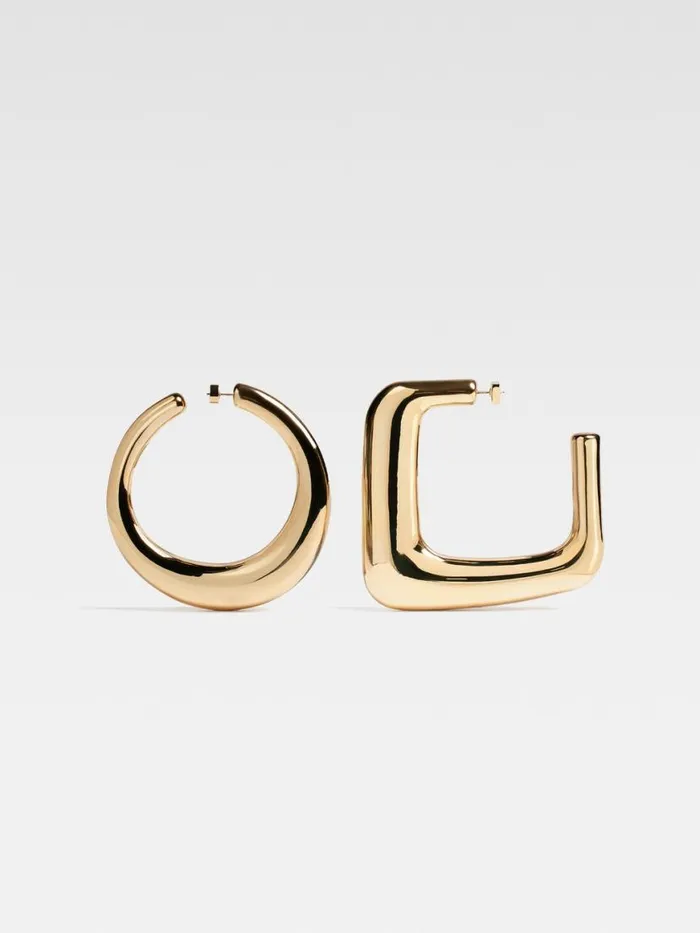The Ovalo Large Hoops Earrings Light Gold Women JACQUEMUS Jewellery