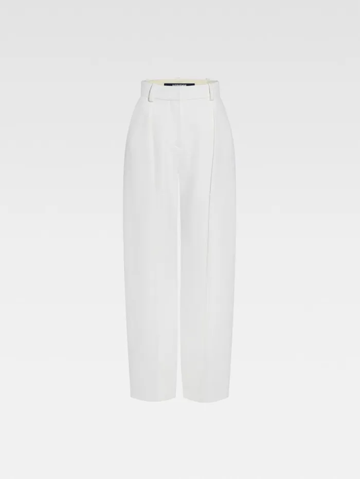 The Paseo Pants White Women JACQUEMUS Trousers and Shorts The Paseo Pants White Women JACQUEMUS Trousers and Shorts