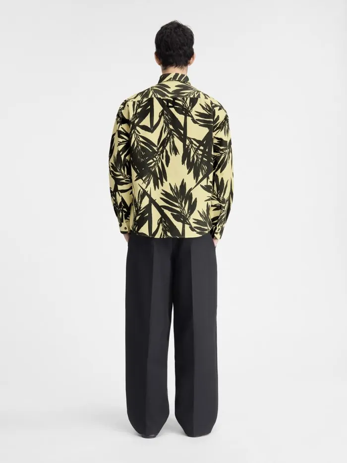 The Simon Shirt Print Foliage Black Yellow Men JACQUEMUS Shirts The Simon Shirt Print Foliage Black Yellow Men JACQUEMUS Shirts